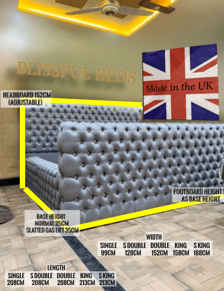 The British Blissful Bed With 54" Headboard - Blissful Beds