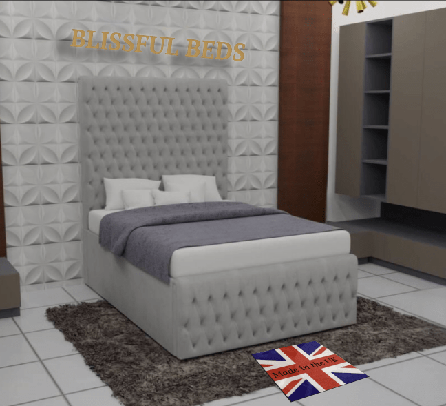 Luxe Elegance Upholstered Bed With 70" Headboard - Blissful Beds