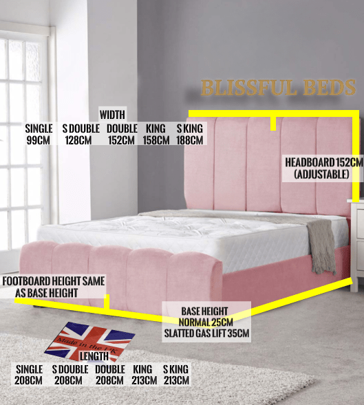 Madrid Montreal Bed With 60" Headboard - Blissful Beds