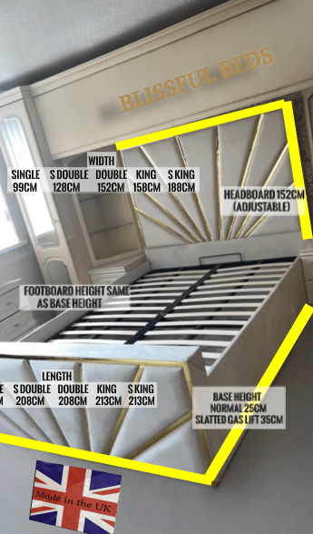 2025 San Diego Sunrise Bed With 60" Headboard - Blissful Beds