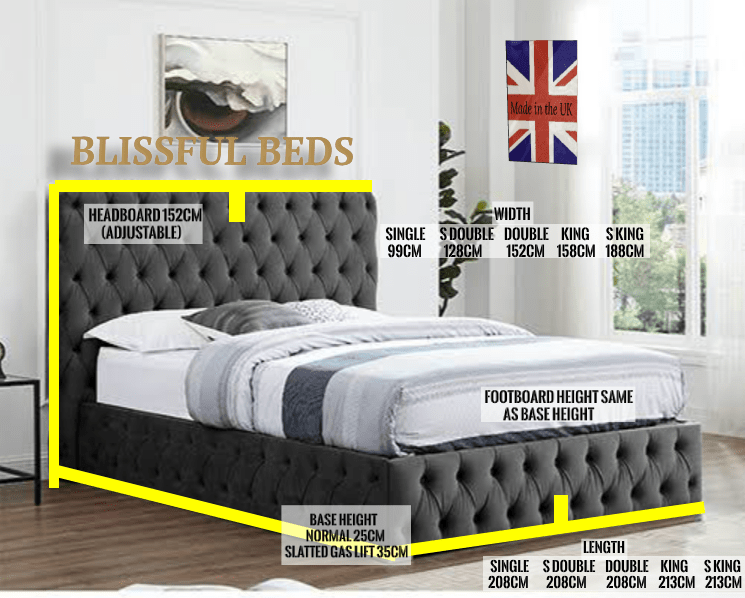Prosperity Royal Empress Bed With 60" Headboard - Blissful Beds