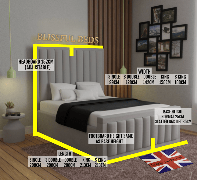 Diva Luxury Panel Bed - Blissful Beds