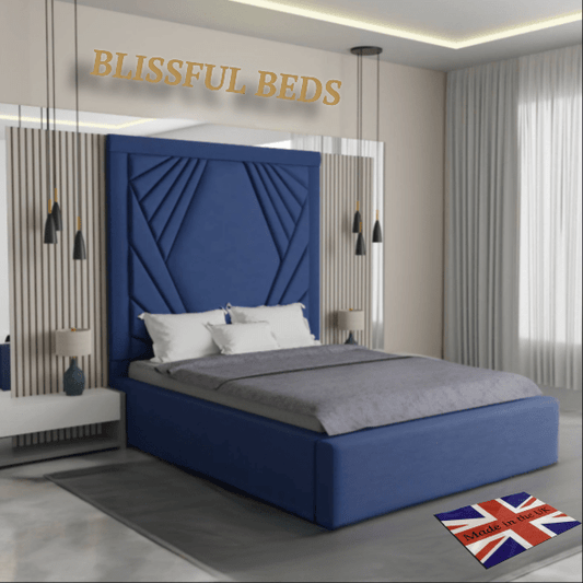 Hexagon Luxe Bed with 80″ High Headboard - Blissful Beds
