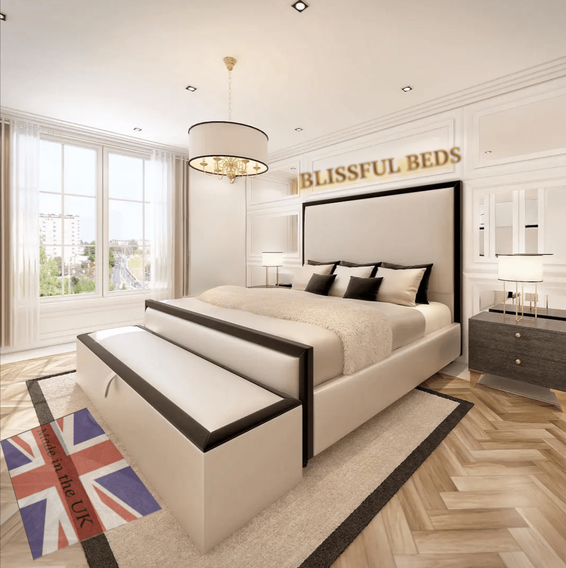 Classic Elegance Border Bed - Blissful Beds