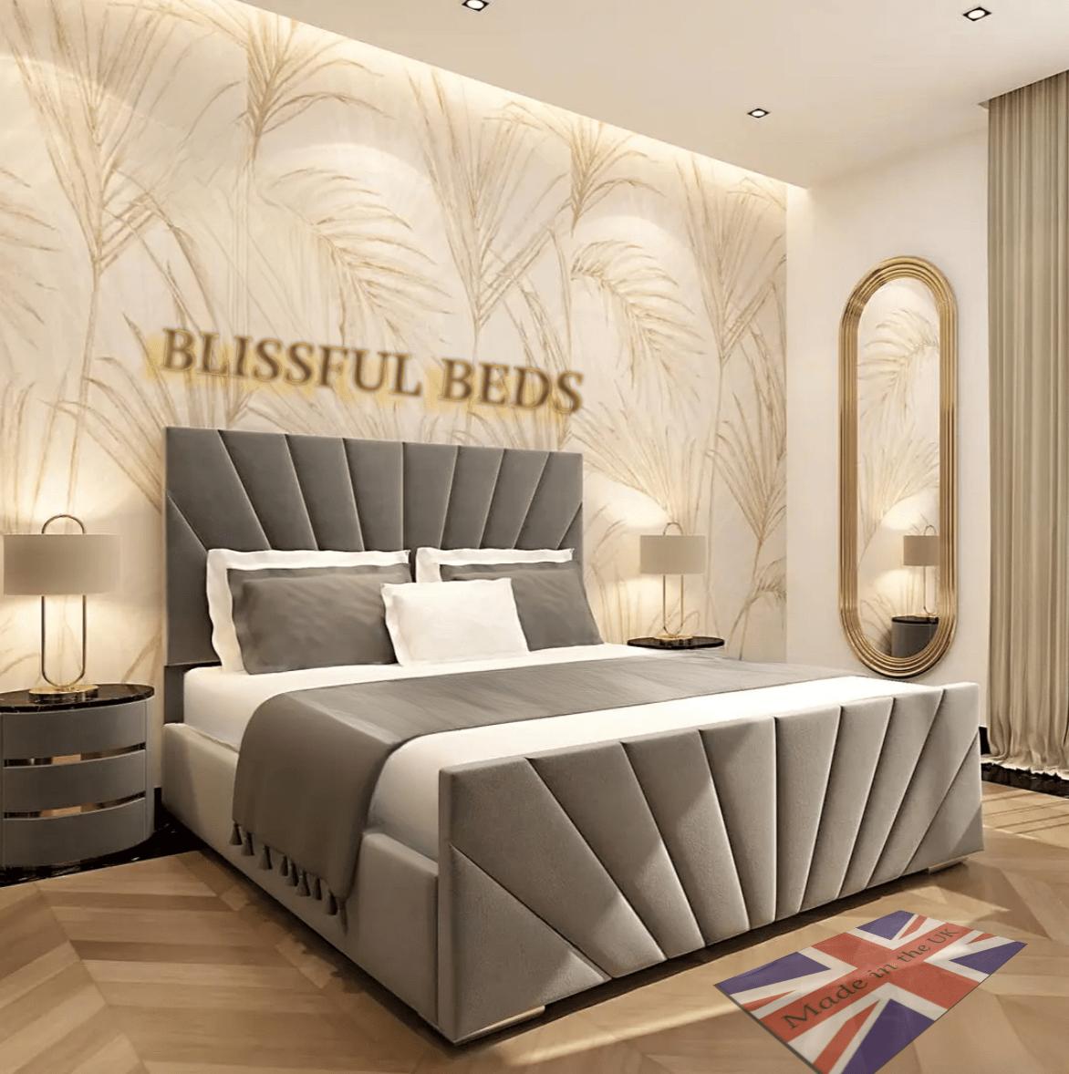 Tokyo Sunrise Designer Bed With 60" Headboard - Blissful Beds