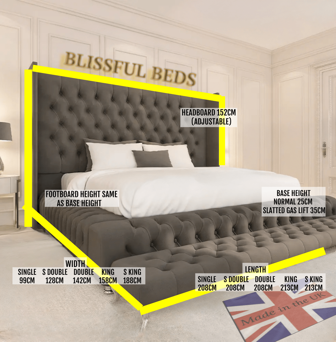 2025 Royal Luxury Empress Bed - Blissful Beds
