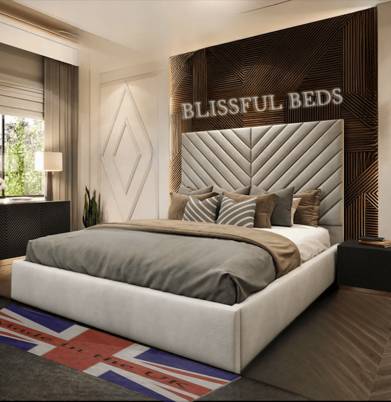Double Georgia Panel Bed With 60" Headboard - Blissful Beds