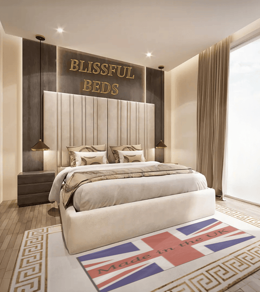 High Panel Bed with 80″ High Headboard - Blissful Beds