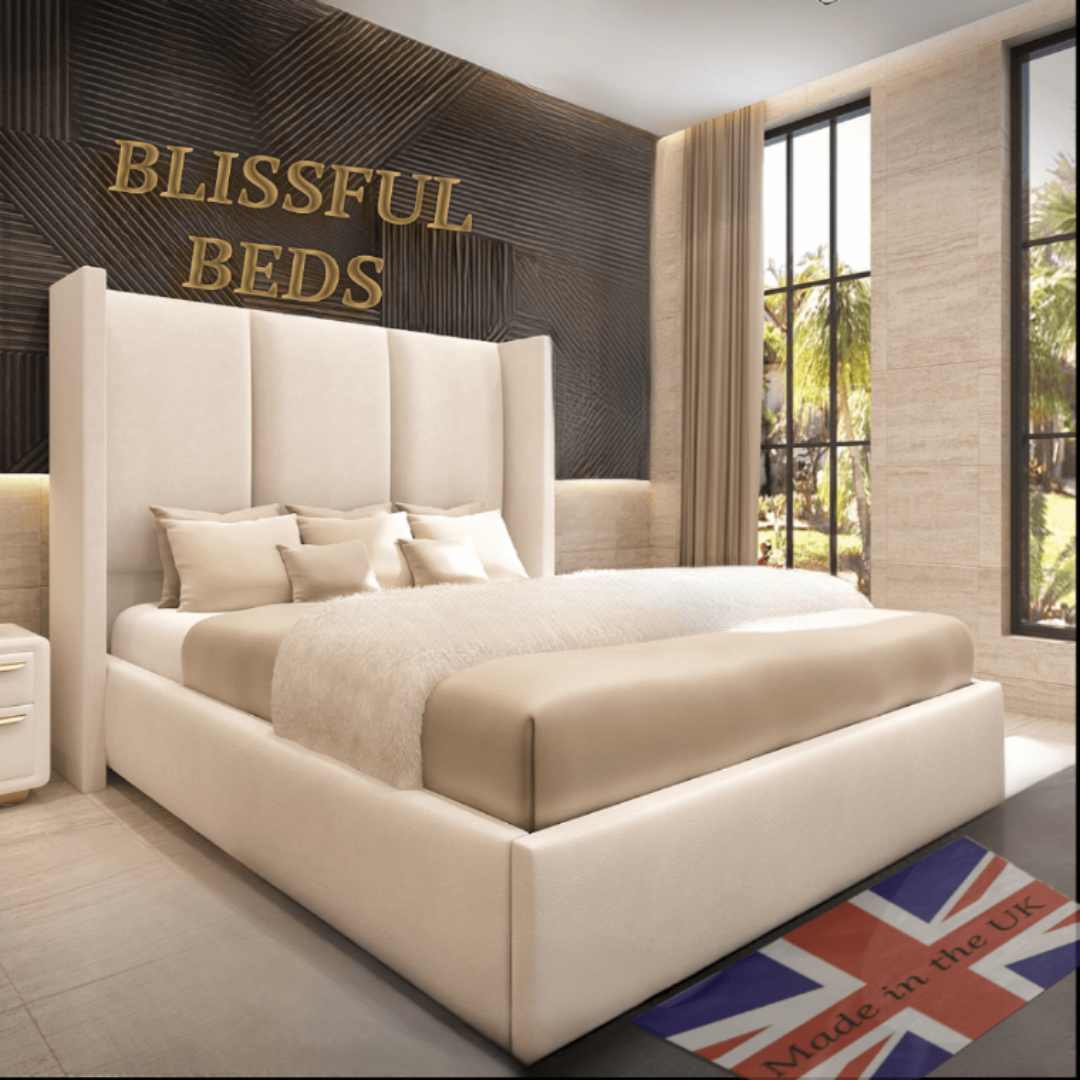2025 Thames Triple Wingback Bed With 60" Headboard - Blissful Beds
