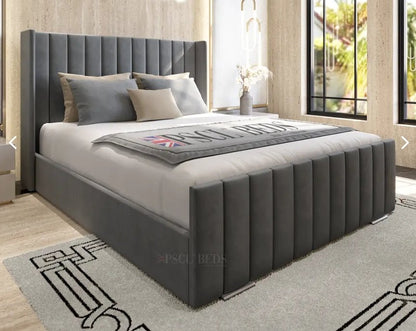 Wingback Prague Oslo Bundle (Bed + Ottoman Storage + Mattress) - Blissful Beds