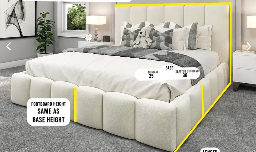 Cloud 21 Panel Bundle( Bed + Ottoman Storage + Mattress) - Blissful Beds