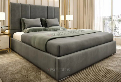 Thames Linear Wingback Bundle (Bed + Ottoman Storage + Mattress) - Blissful Beds