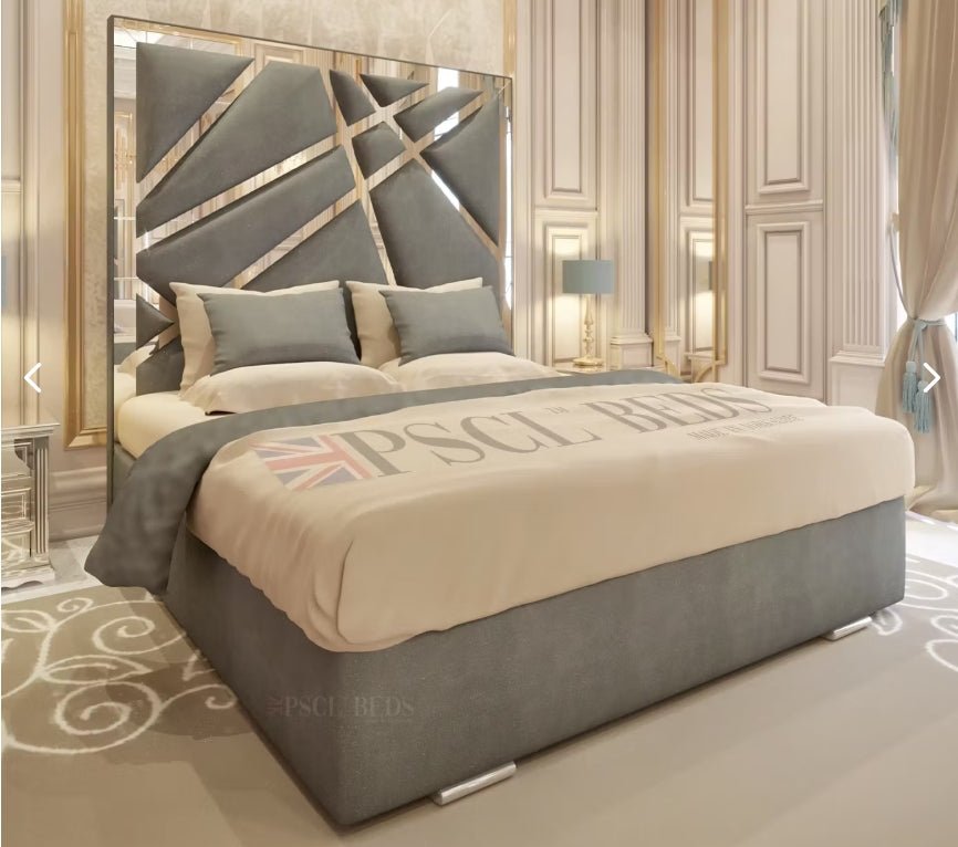 Starlight Luxury Mirrored Bundle( Bed + Ottoman Storage + Mattress!) - Blissful Beds