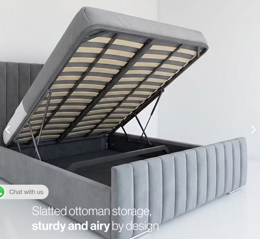 2026 Oslo Designer Bundle (Bed + Ottoman Storage + Mattress) - Blissful Beds