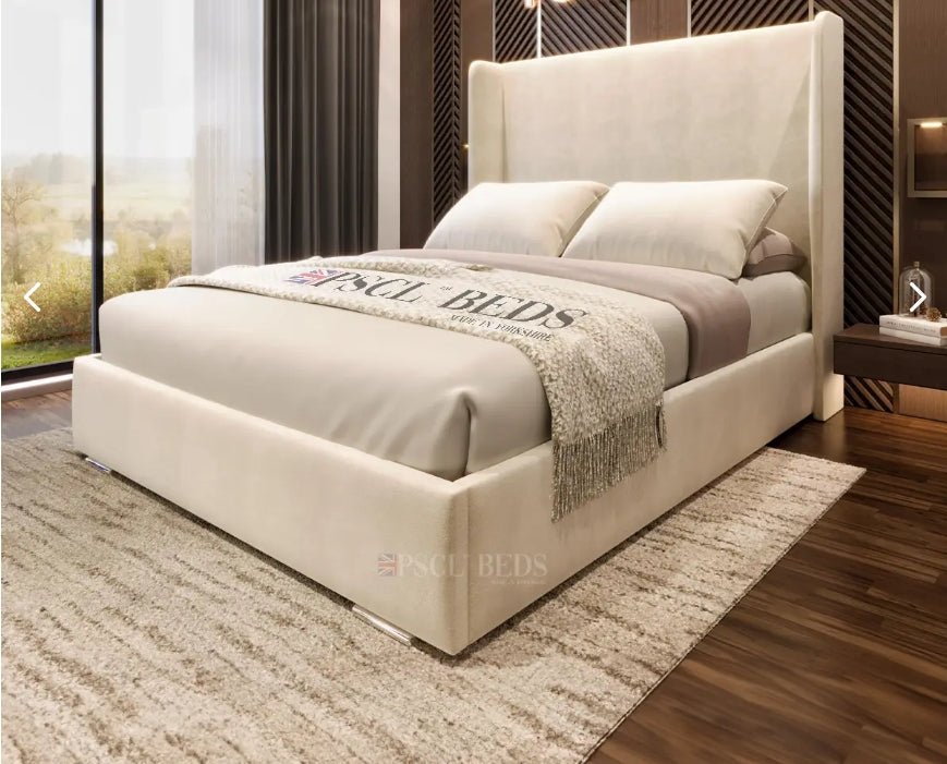 Luxury Hisbon Panel Bed Bundle! (Bed + Ottoman Storage + Mattress)