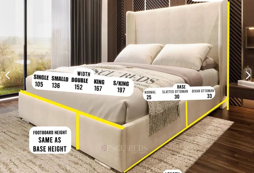 Luxury Hisbon Panel Bed Bundle! (Bed + Ottoman Storage + Mattress)