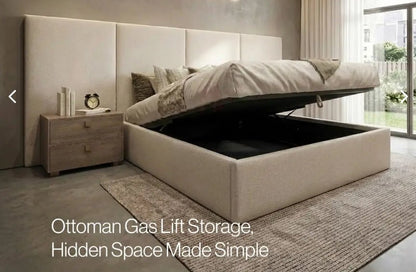 Luxury Ottoman Hotel  Panel Bed Bundle! (Bed + Ottoman Storage + Mattress)