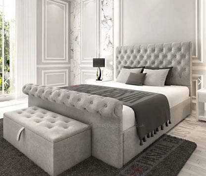 Royal Signature Bed Scroll Frame Bundle! (Bed + Ottoman Storage + Mattress)