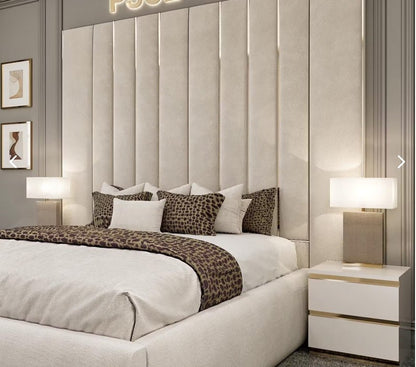 Hotel Palm Headboard Bed Bundle (Bed + Ottoman Storage + Mattress)