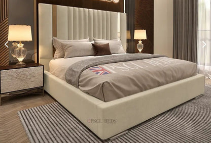 Designer Skyline Panel Bed Bundle! (Bed + Ottoman Storage + Mattress)