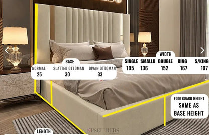 Designer Skyline Panel Bed Bundle! (Bed + Ottoman Storage + Mattress)